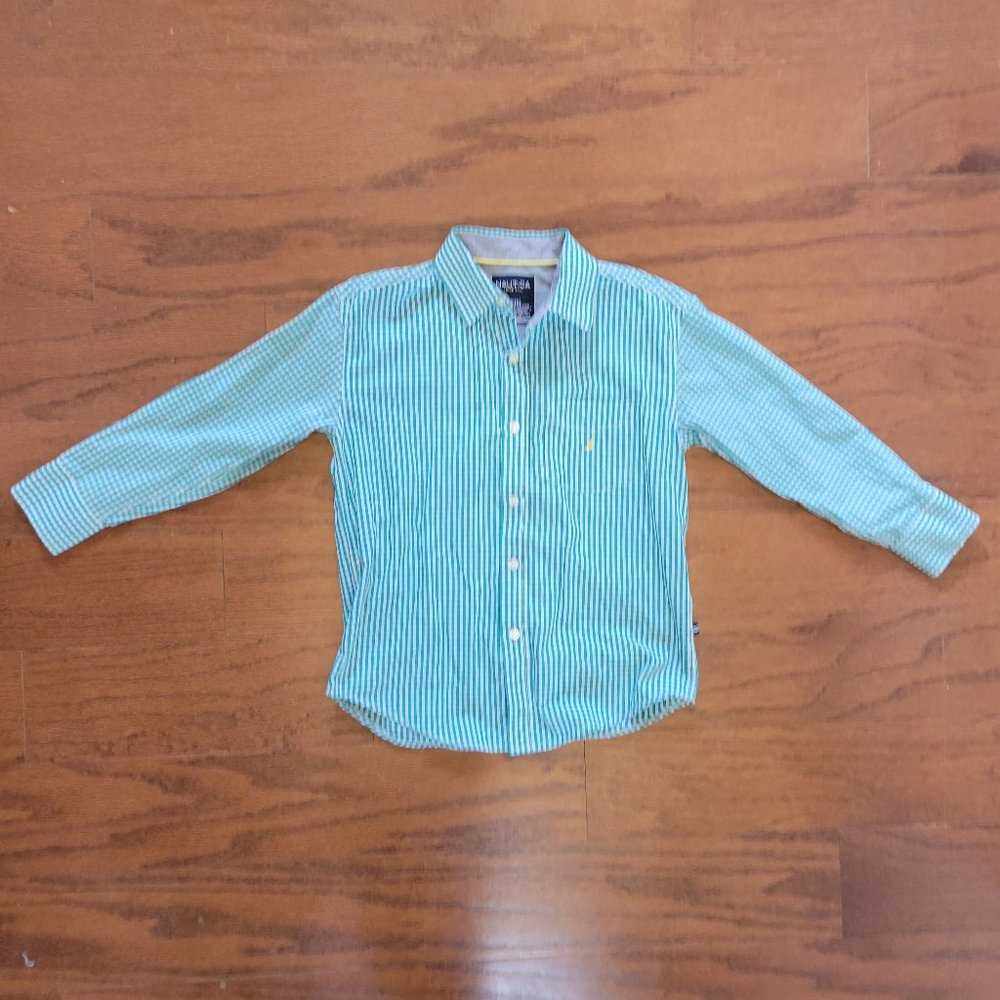 Green/White Gingham Button Down - 8